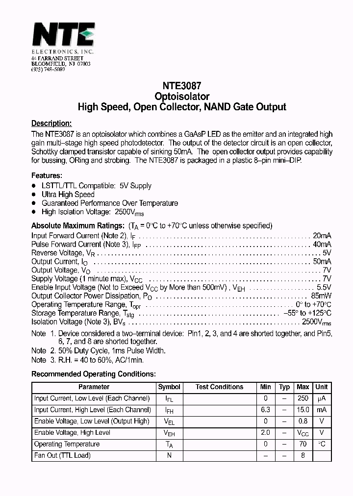 NTE3087_191985.PDF Datasheet