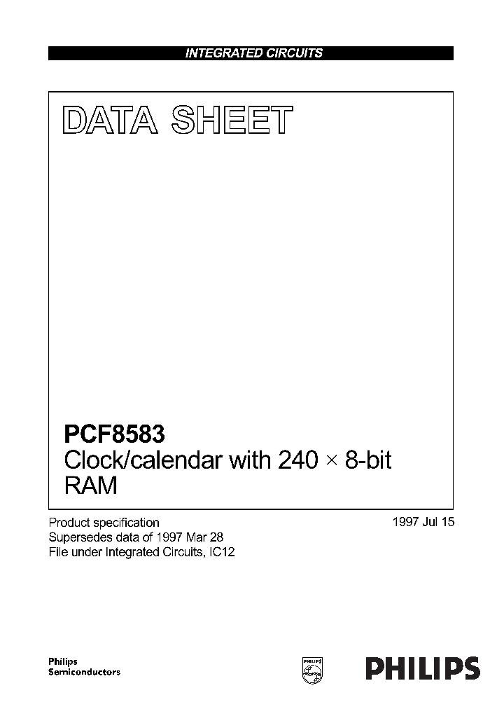 PCF8583_78620.PDF Datasheet