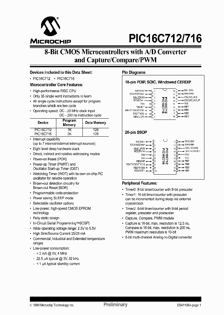 PIC16C712_4761.PDF Datasheet