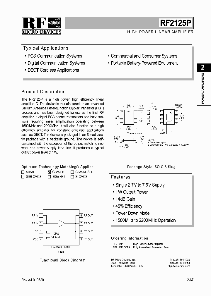 RF2125P_124986.PDF Datasheet