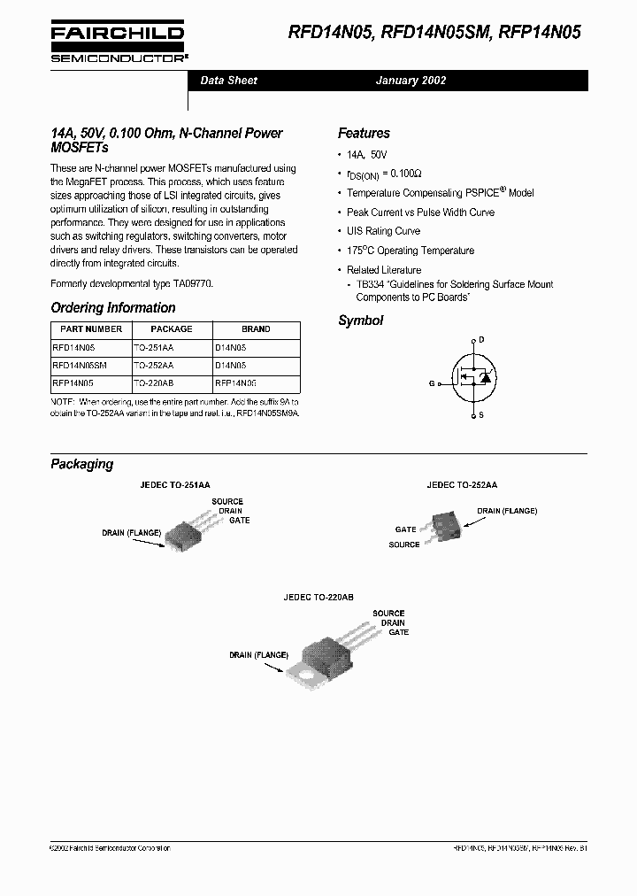 RFD14N05_45328.PDF Datasheet