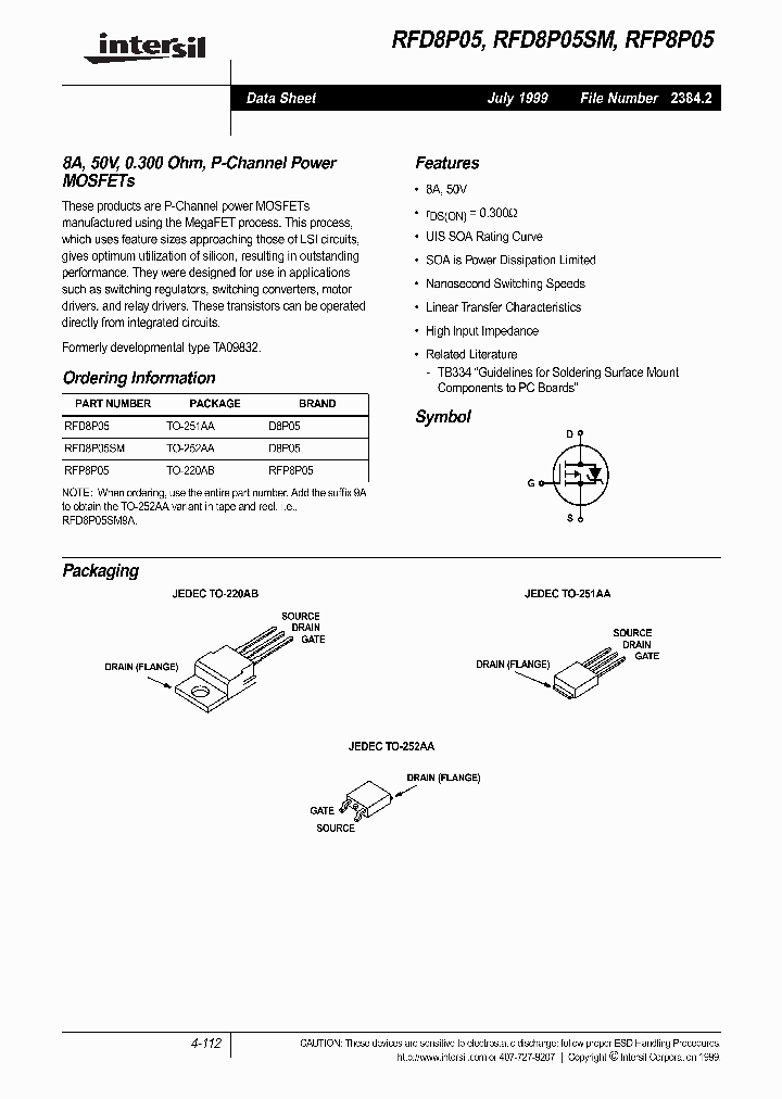 RFD8P05_190410.PDF Datasheet