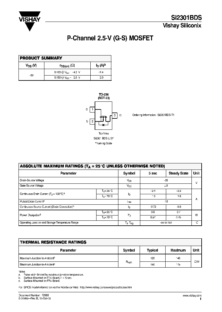 SI2301BD_166173.PDF Datasheet