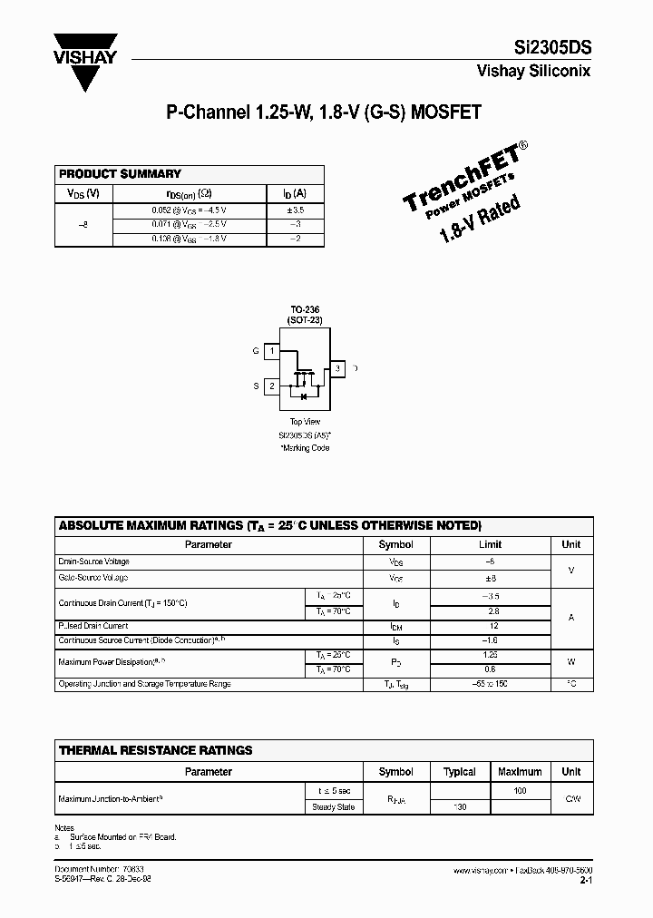 SI2305DS_175564.PDF Datasheet