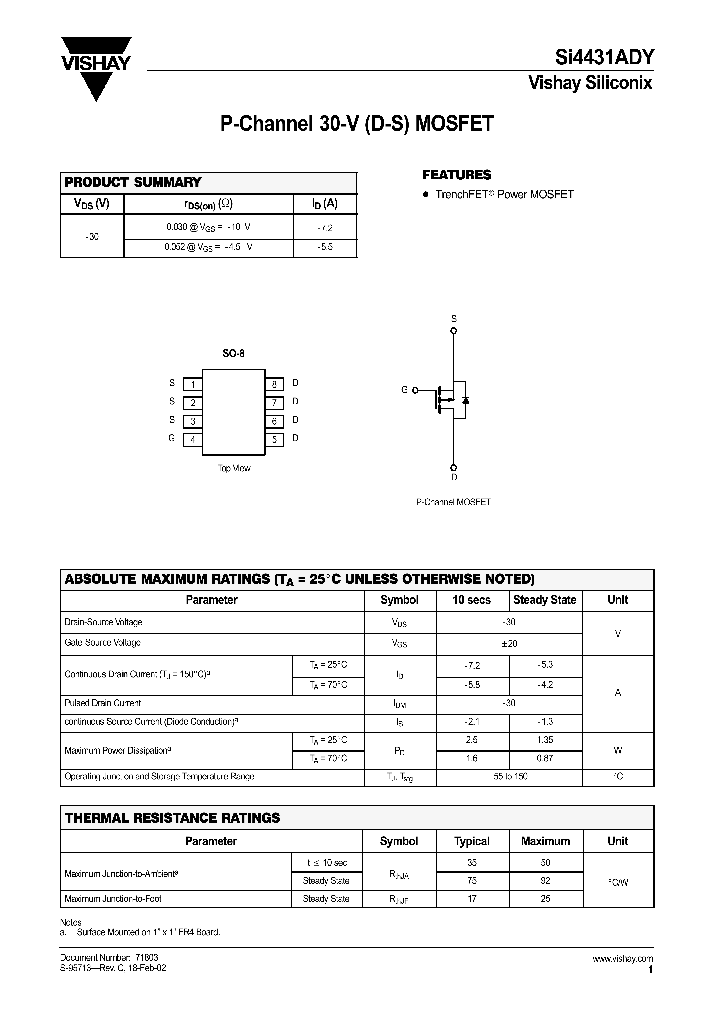 SI4431ADY_35282.PDF Datasheet