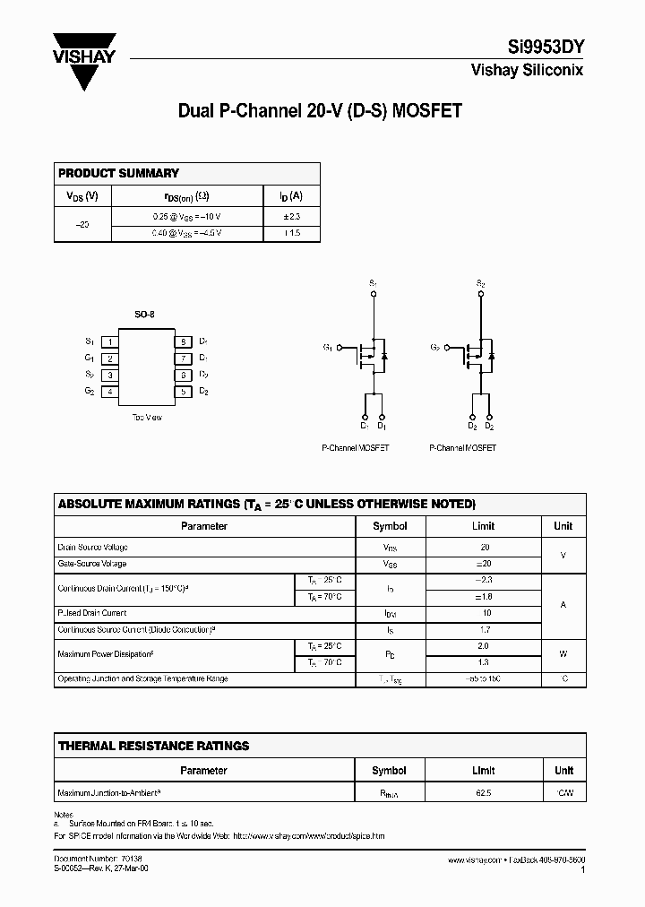 SI9953DY_166185.PDF Datasheet
