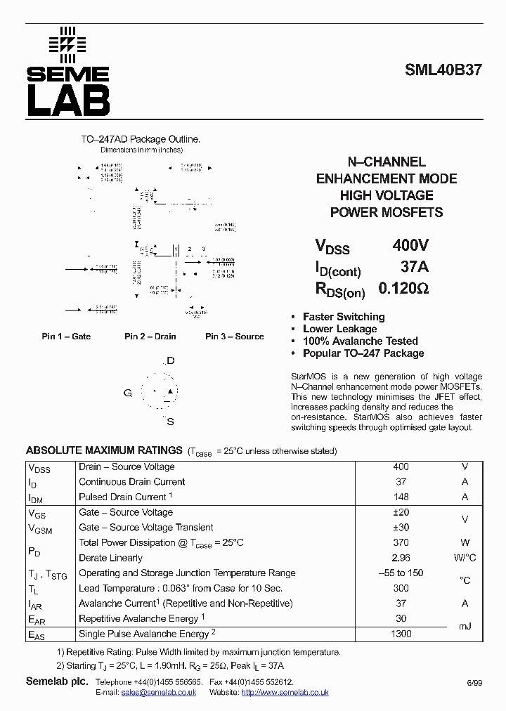 SML40B37_41450.PDF Datasheet