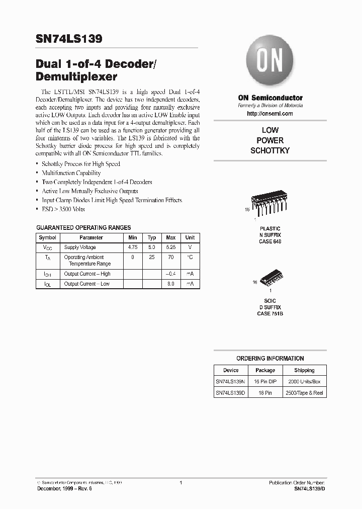 74LS139_75337.PDF Datasheet