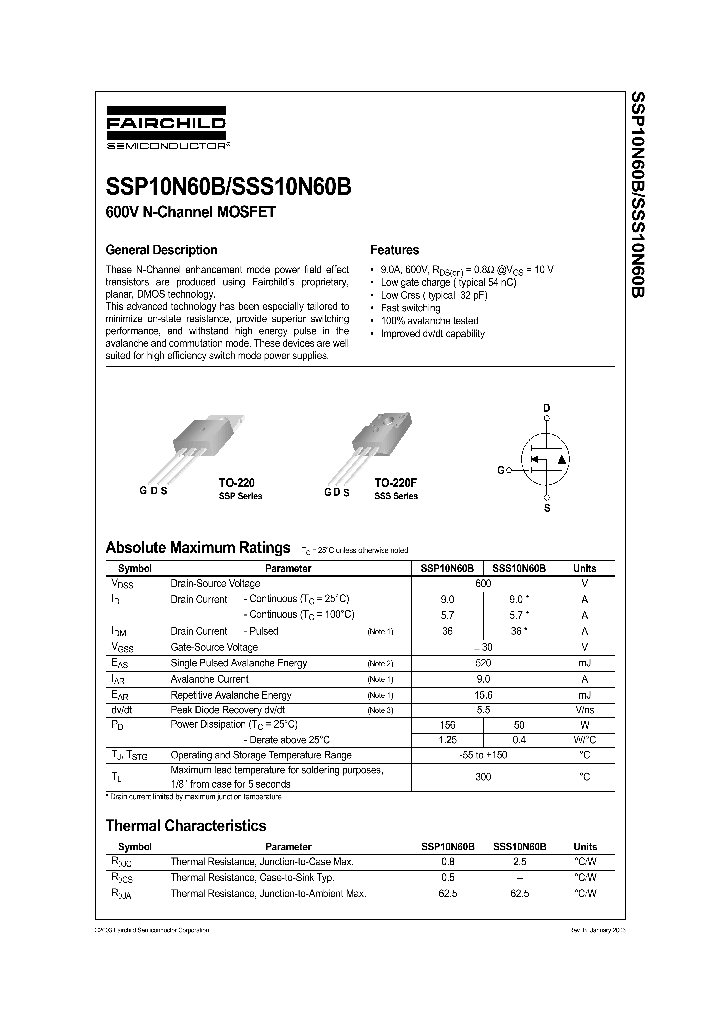 SSS10N60B_194385.PDF Datasheet