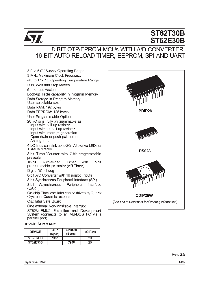 ST62T30B_125039.PDF Datasheet