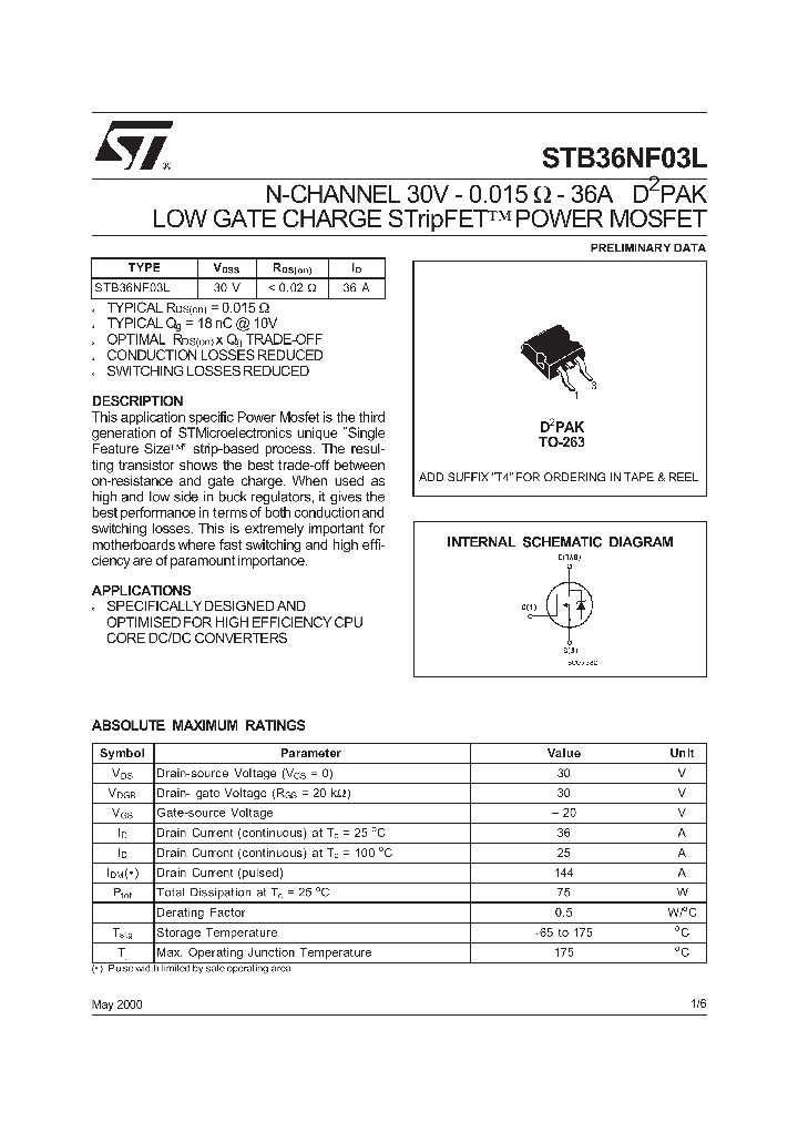 STB36NF03L_77424.PDF Datasheet