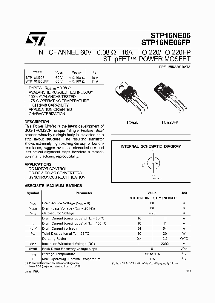 STP16NE06_64814.PDF Datasheet
