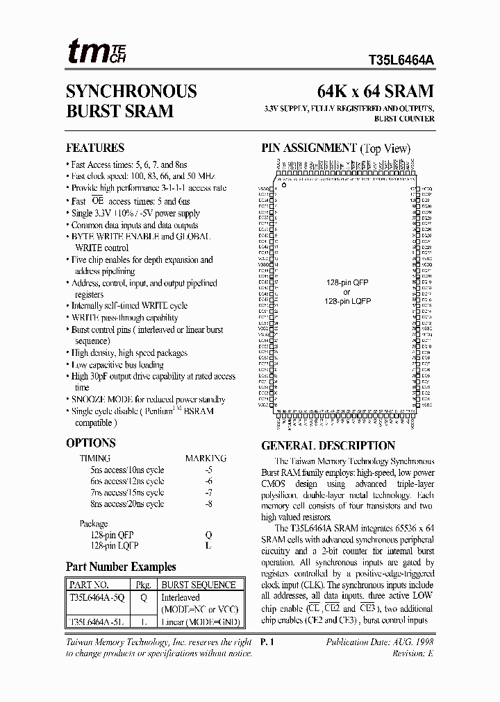 T35L6464A_134633.PDF Datasheet