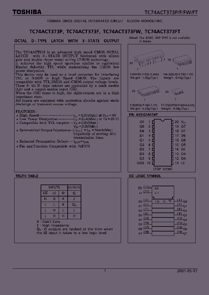 TC74ACT373F_187774.PDF Datasheet