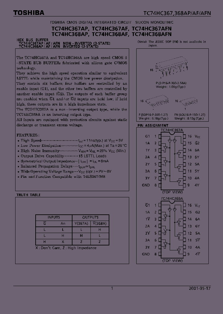 TC74HC367AF_108649.PDF Datasheet