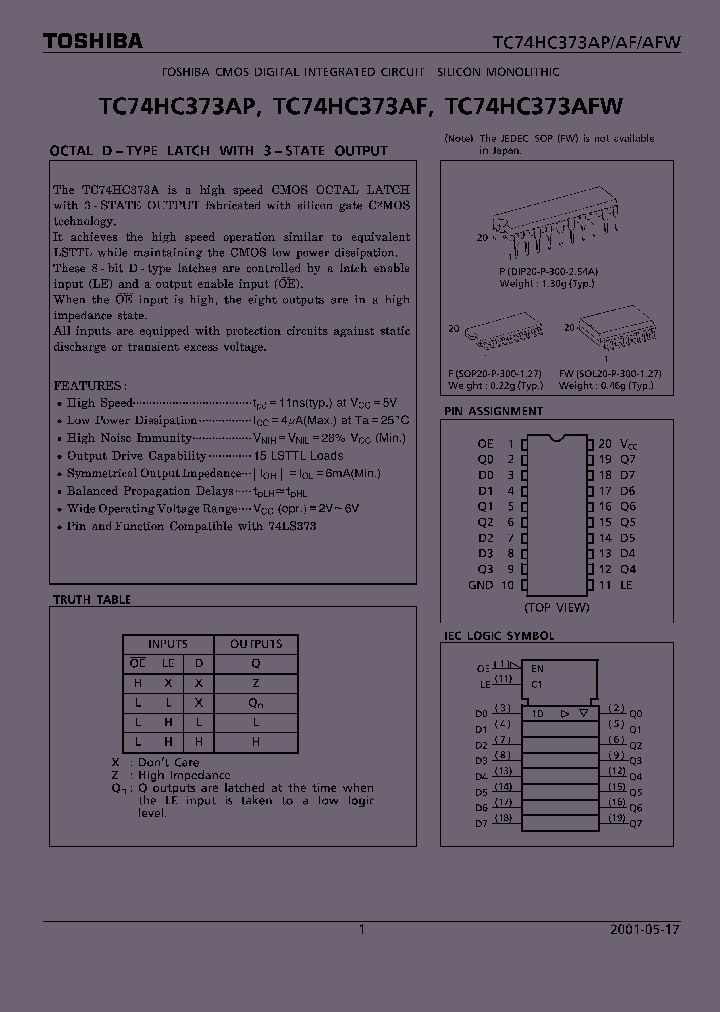 TC74HC373AF_10241.PDF Datasheet