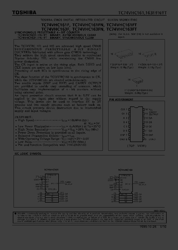 TC74VHC161_100404.PDF Datasheet