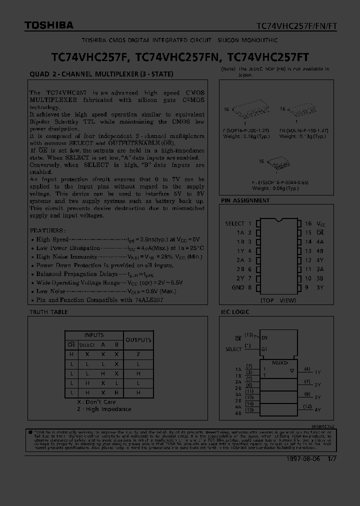 TC74VHC257F_55491.PDF Datasheet