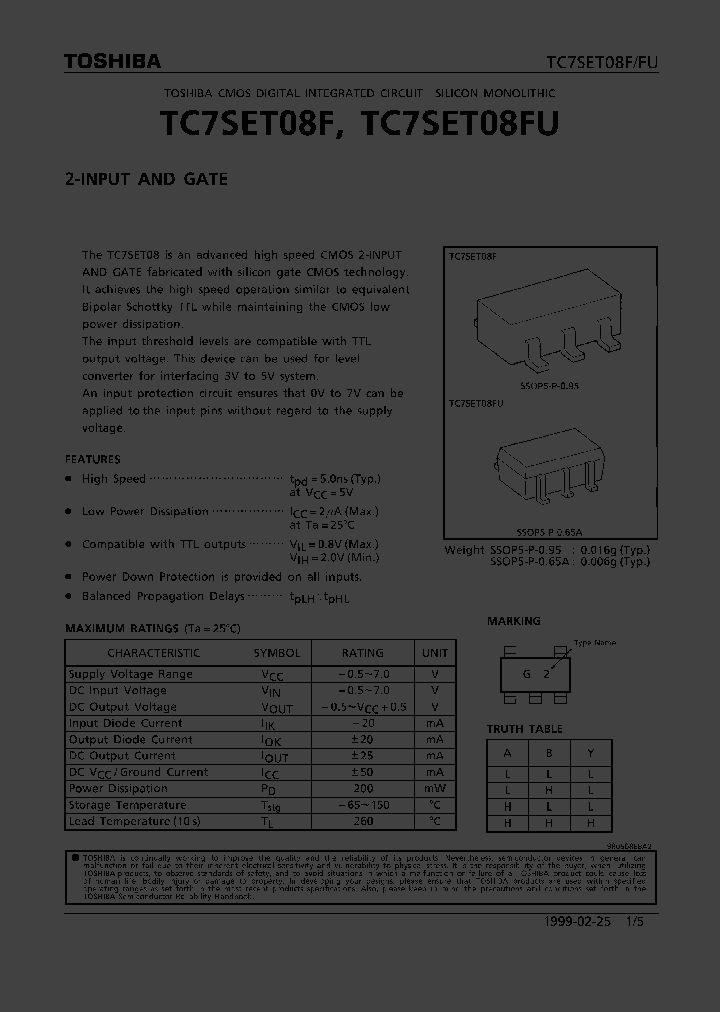 TC7SET08_36870.PDF Datasheet