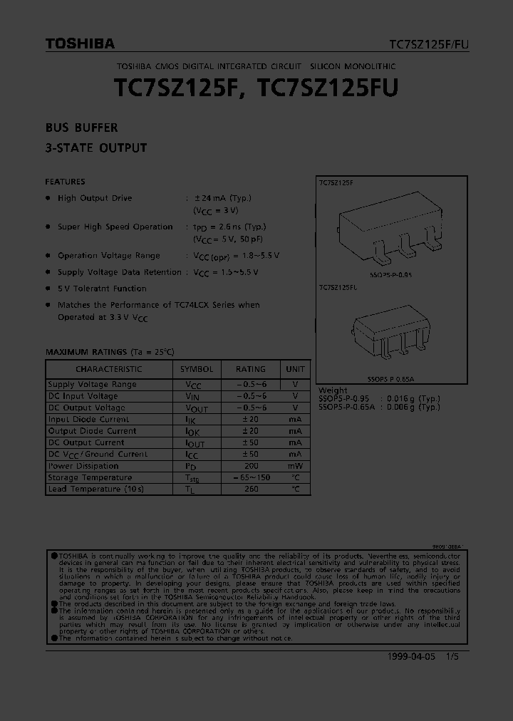 TC7SZ125F_36900.PDF Datasheet