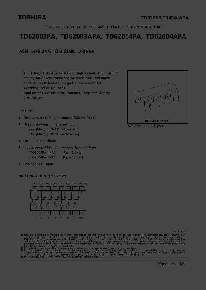 TD62003PA_97466.PDF Datasheet