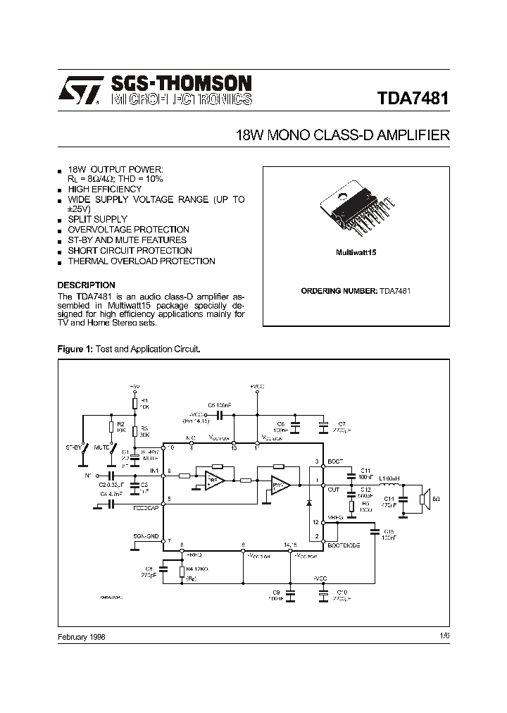 TDA7481_157713.PDF Datasheet