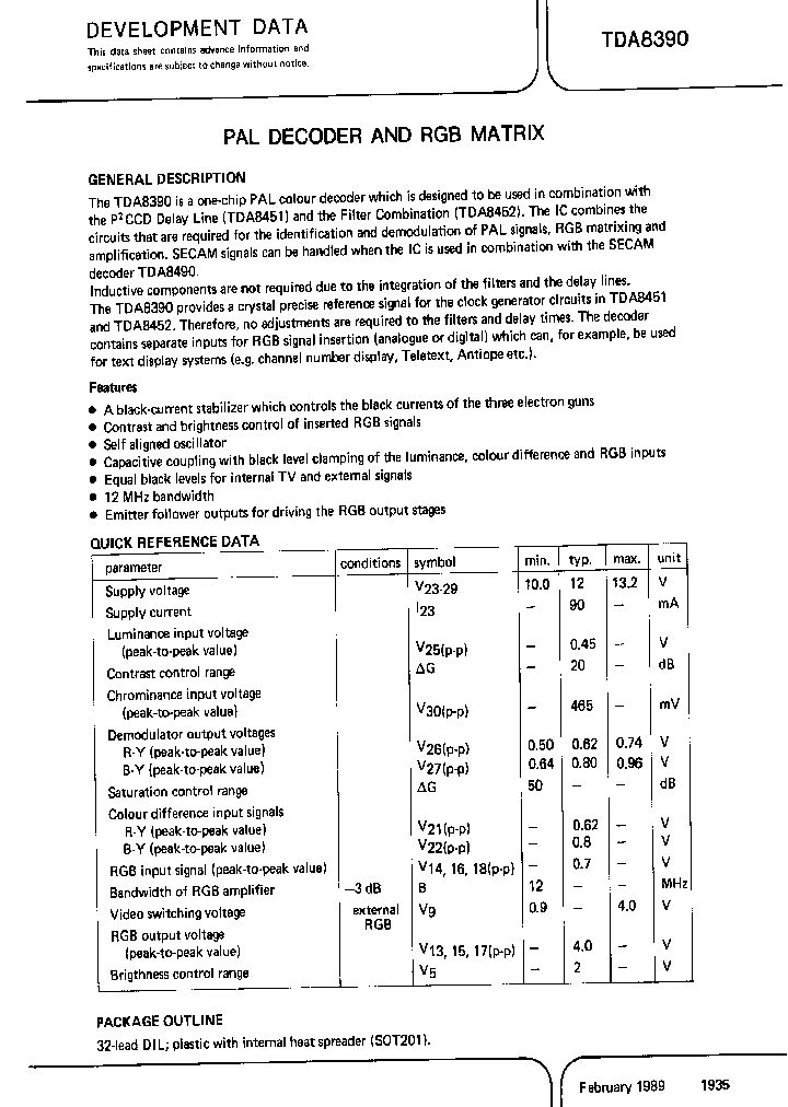 TDA8390_132610.PDF Datasheet