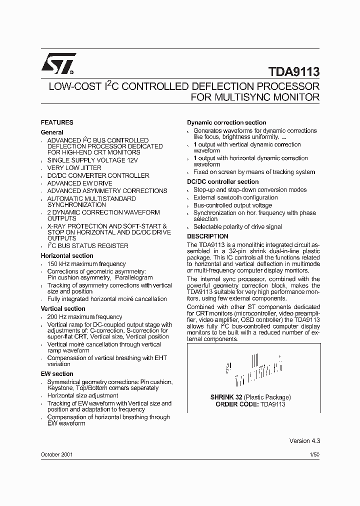 TDA9113_40620.PDF Datasheet