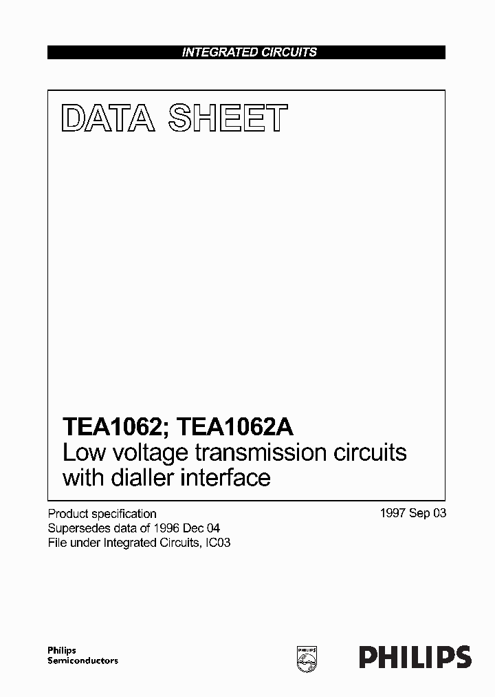 TEA1062_83801.PDF Datasheet