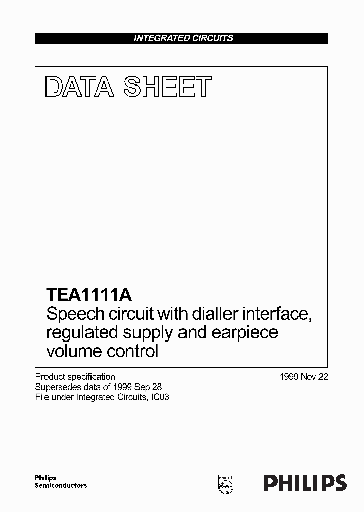 TEA1111A_80310.PDF Datasheet