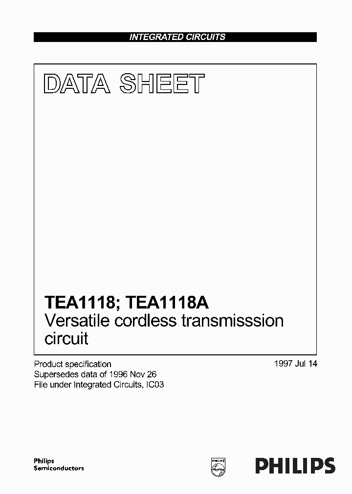 TEA1118_80321.PDF Datasheet