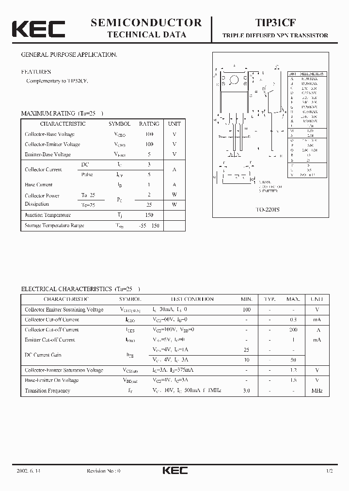 TIP31CF_69095.PDF Datasheet