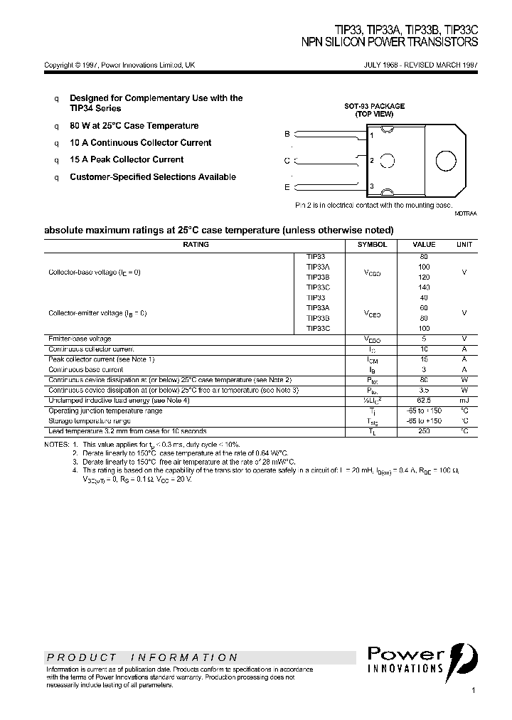 TIP33A_69109.PDF Datasheet