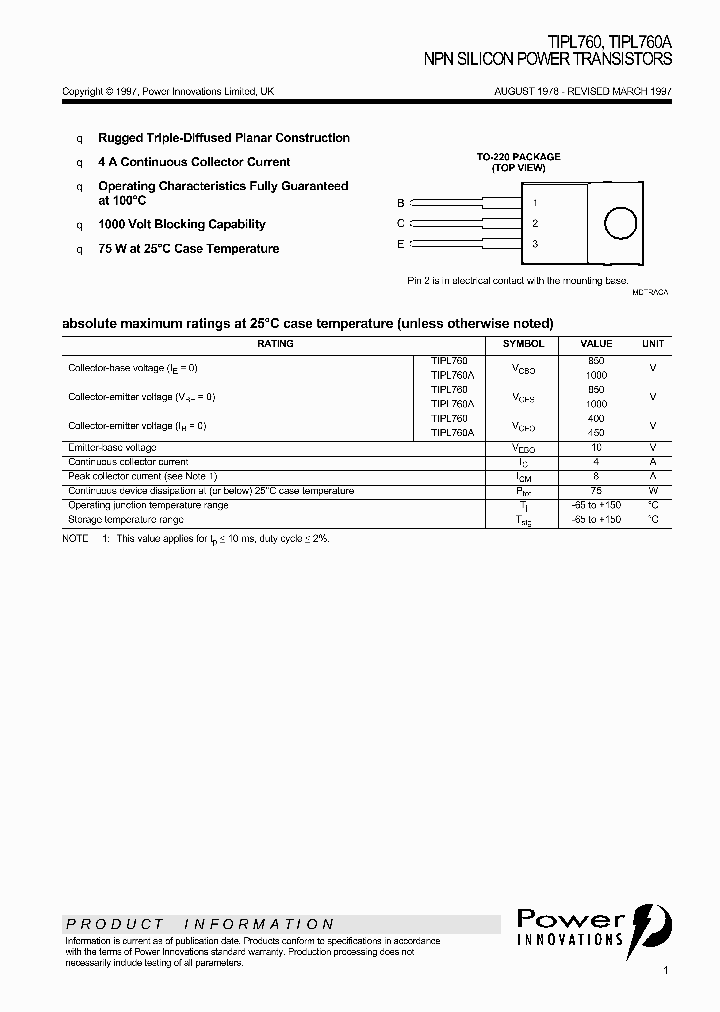 TIPL760_69138.PDF Datasheet