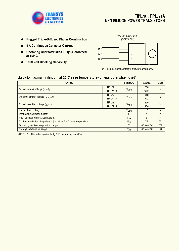 TIPL791A_69155.PDF Datasheet