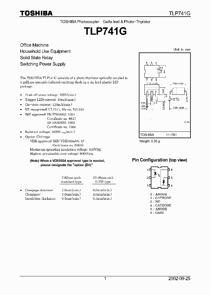 TLP741G_4297.PDF Datasheet