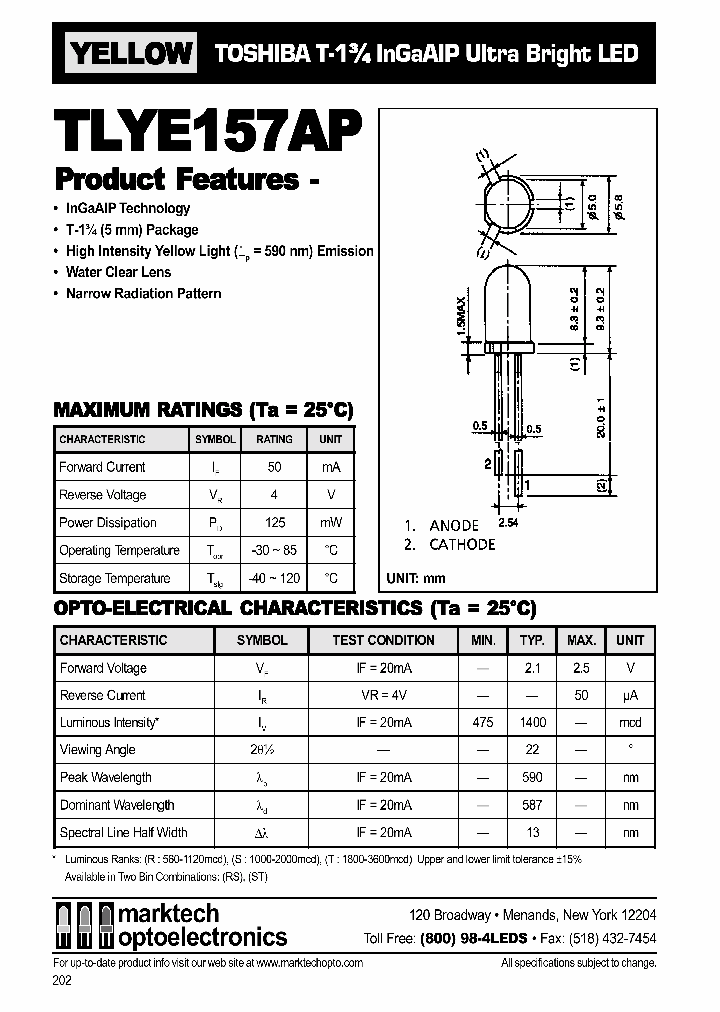 TLYE157AP_66259.PDF Datasheet