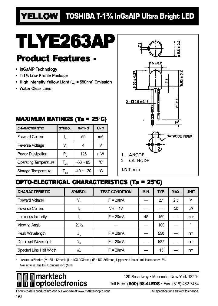 TLYE263AP_66266.PDF Datasheet