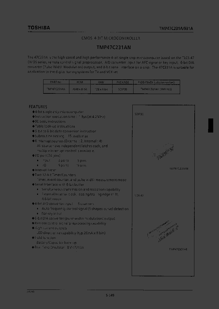 TMP47C231_37282.PDF Datasheet