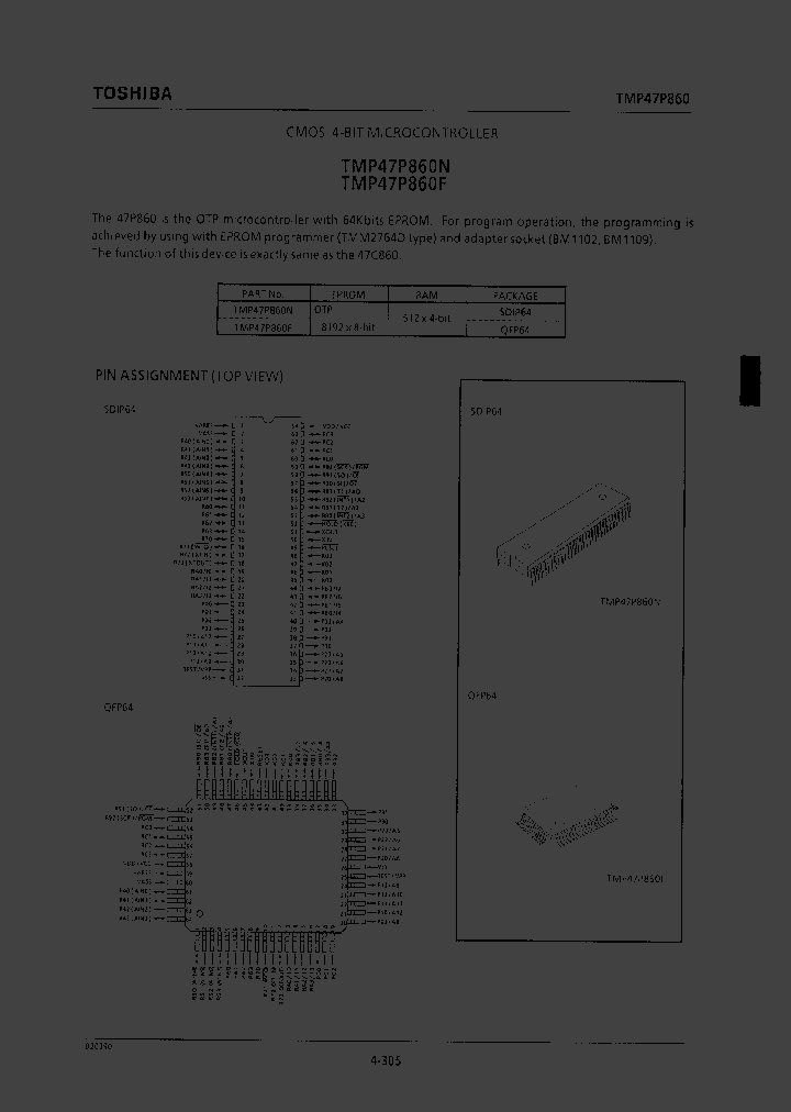 TMP47P860_126725.PDF Datasheet