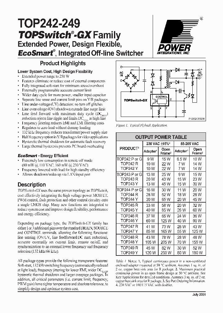 TOP249R_33686.PDF Datasheet