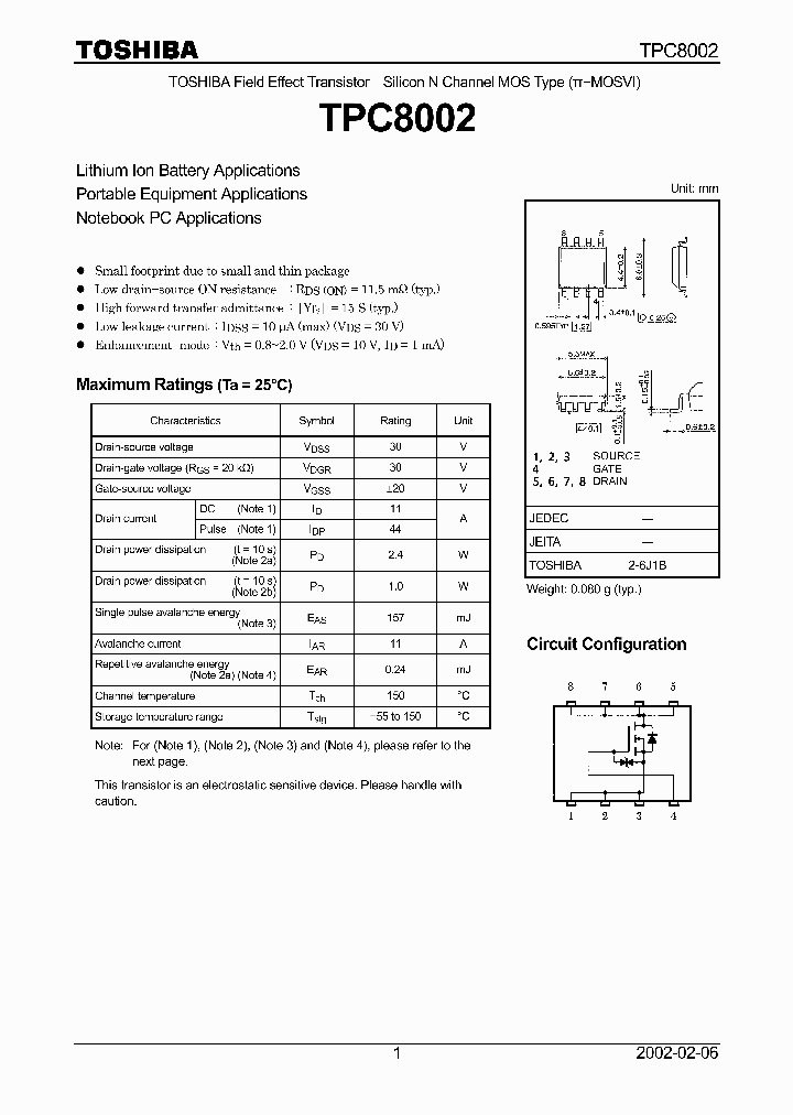 TPC8002_130103.PDF Datasheet