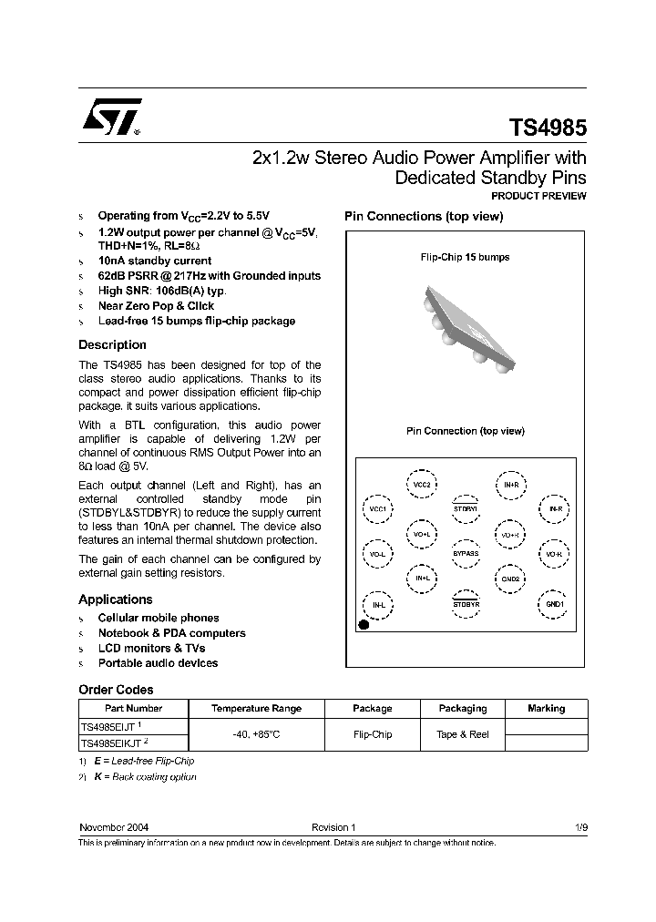 TS4985_64599.PDF Datasheet