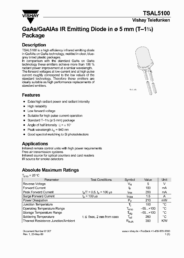 TSAL5100_63433.PDF Datasheet