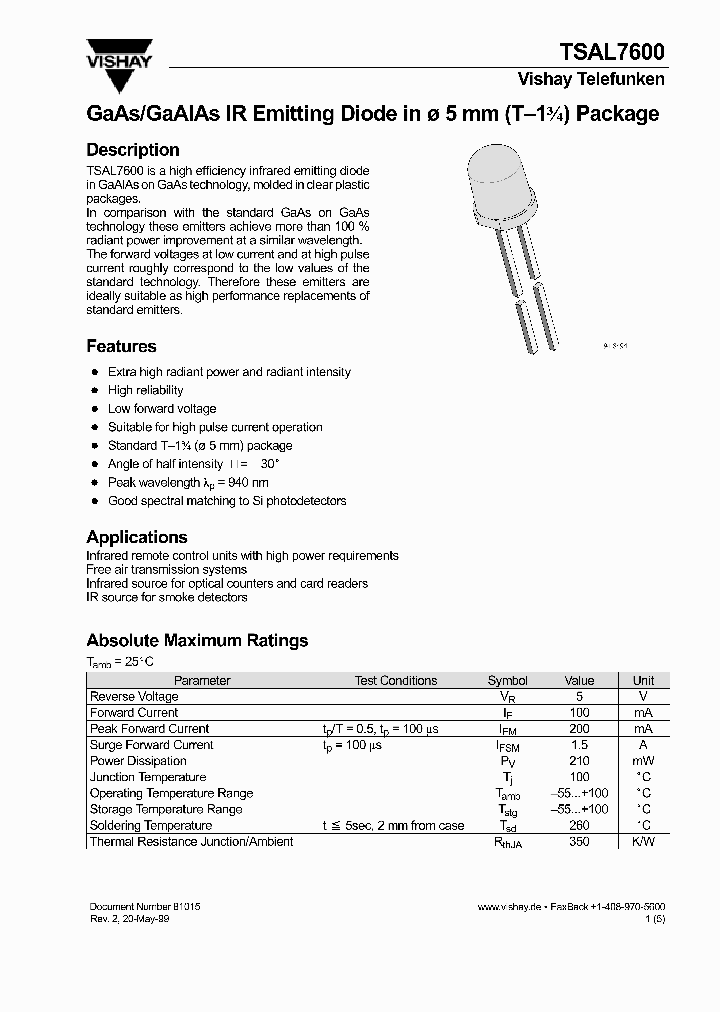 TSAL7600_63441.PDF Datasheet