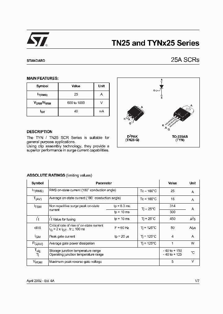 TYN1025_61853.PDF Datasheet