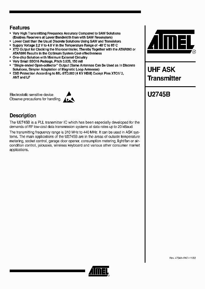 U2745B_62438.PDF Datasheet