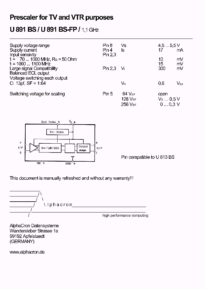 U891_61588.PDF Datasheet