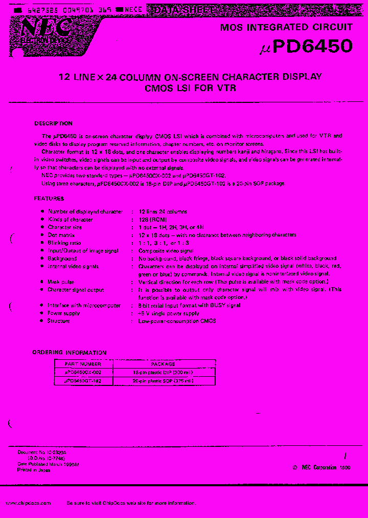 UPD6450_5560.PDF Datasheet