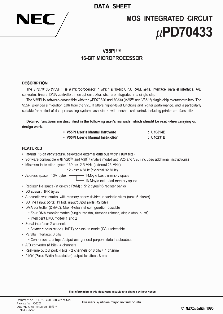 UPD70433_121764.PDF Datasheet